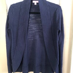 Lilly Pulitzer Deep Blue Women's Open Front Linen Cardigan